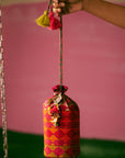 Phulkari Print Bucket Potli