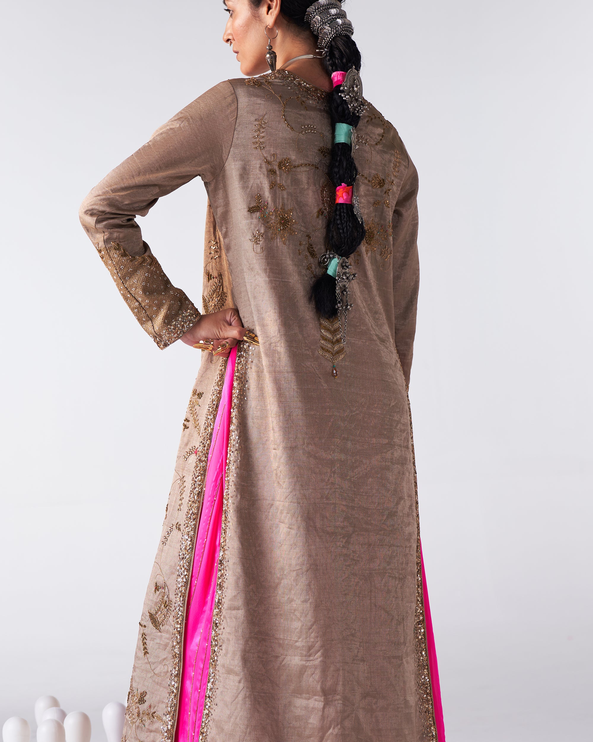 Sakhi Jaal Embroidered Jacket Set