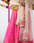 Sakhi Hot Pink Printed Jacket Anarkali Set