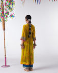 Sakhi Yellow Velvet Bell Sleeve Kurta Set