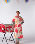 Sakhi Ivory Flower Printed Kurta Set