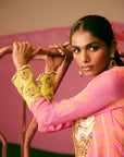 Sakhi Hot Pink Jacket Anarkali Set