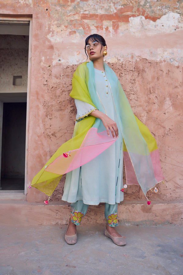 Safar Shimmer Foil Kurta Set