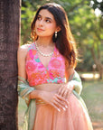 Gul Pastel Pink Prerna Mehra Floral Lahenga Set