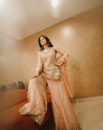 Shehnaz After Hours Nude Pink Mirror Sharara Set