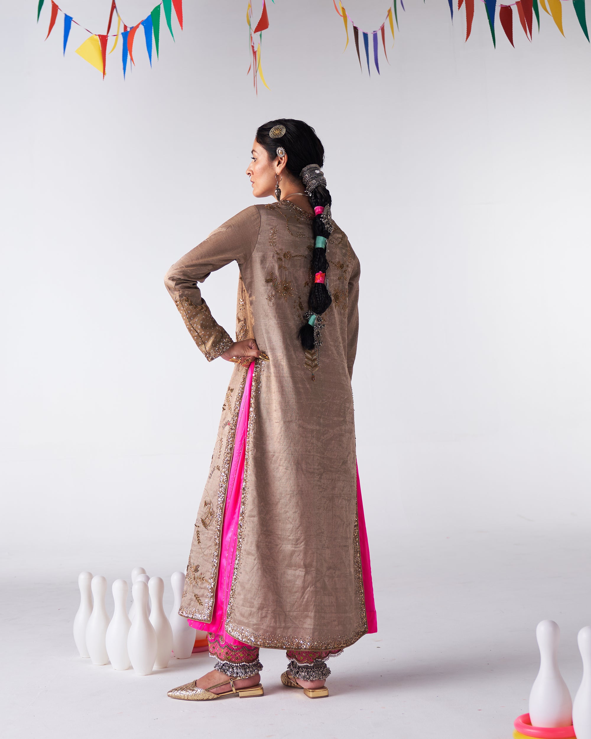 Sakhi Jaal Embroidered Jacket Set