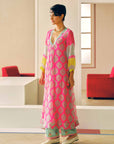 Zyra Hot Pink Mehzbeen Printed Kurta Set