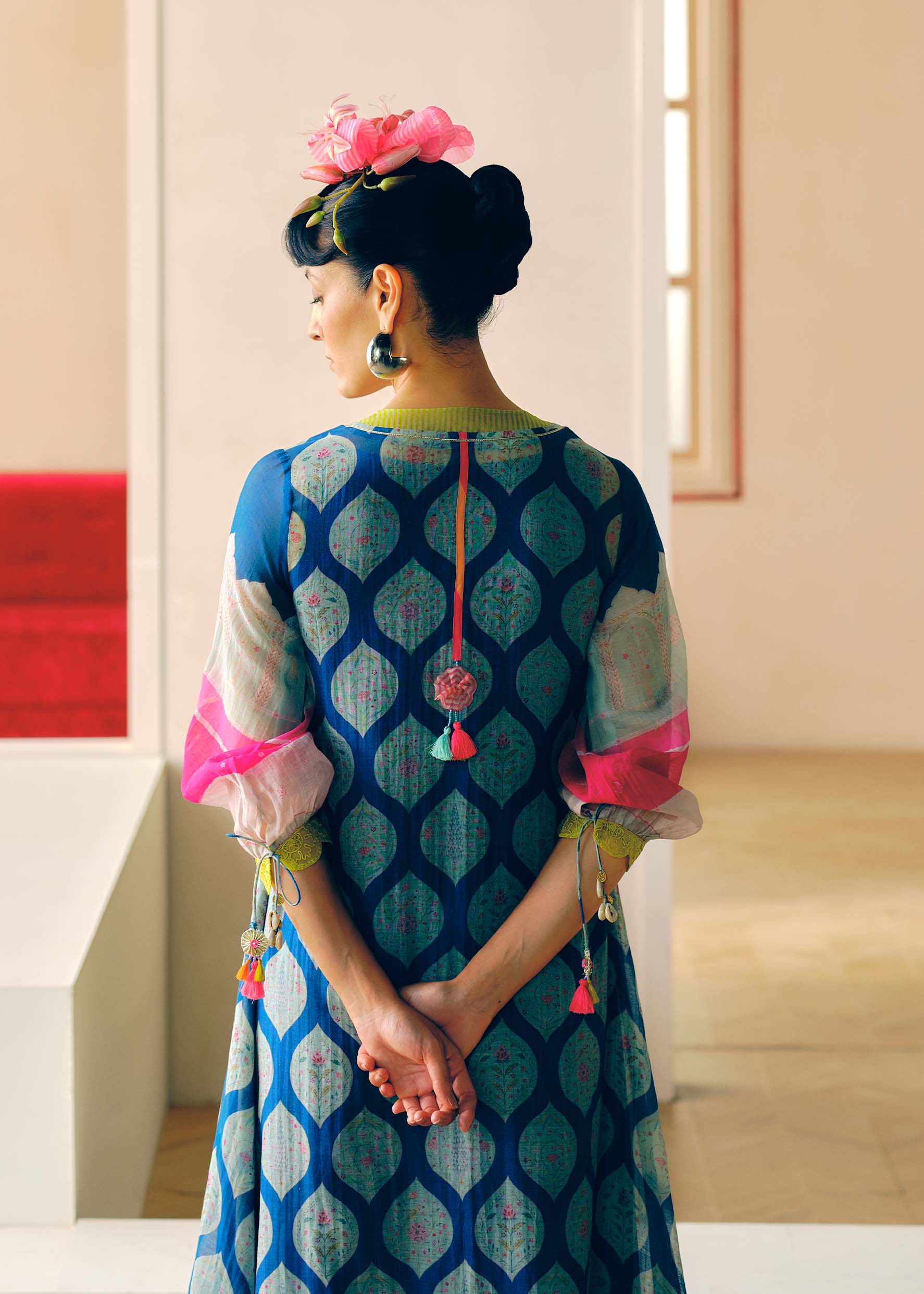 Zyra Teal Blue Mehzbeen Printed Kurta Set