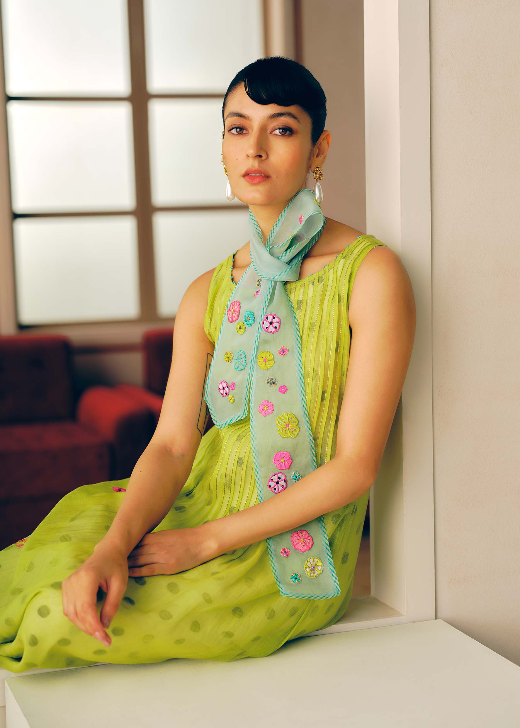 Zyra Sap Green Dress Raji Ramniq Zyra Sap Green Dress Raji Ramniq