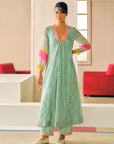 Zyra Powder Blue Mehzbeen Printed Kurta Set