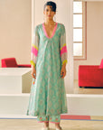 Zyra Powder Blue Mehzbeen Printed Kurta Set