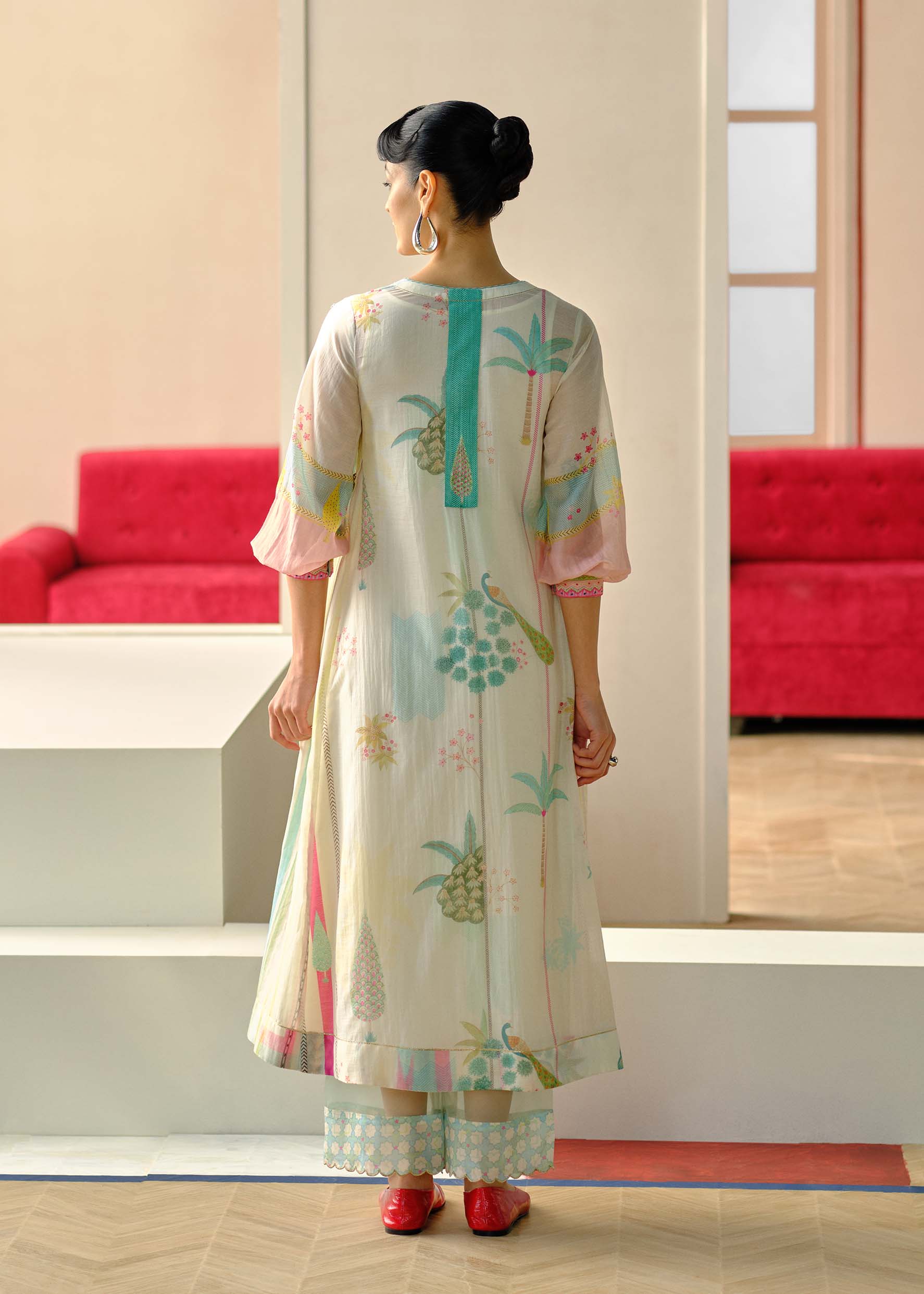 Zyra Ivory Nadira Printed Kurta Set