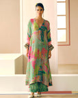 Zyra Green Gulrang Kaftan Kurta Set